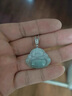 胖東來品質天然飄花笑佛翡翠A貨玉佛吊墜玉石佛公玉墜女款彌勒佛S925銀項鏈 曬單實拍圖