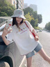 LDBE設計感純棉刺繡彩點短袖t恤女夏季獨特超好看寬松韓版慵懶風上衣 白色 L 【100-130斤】 曬單實拍圖