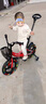 兒童自行車帶手推三輪車2-3-4歲5寶寶腳踏車上幼兒園推車溜娃神器 紅色一體輪充氣胎 12寸 曬單實(shí)拍圖