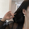 KRISTEN JUDI扇形貝殼耳環(huán)女銀針小裙子耳釘小眾高級感輕奢白貝母耳飾女友禮物 耳針款-女友老婆閨蜜生日禮盒 金色紀念日禮盒包裝 曬單實(shí)拍圖