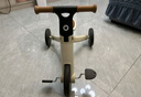 樂卡（Lecoco）兒童三輪車腳踏車平衡車寶寶小孩多功能輕便自行車 特尼 -奶白咖（推桿不可控方向） 曬單實(shí)拍圖