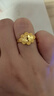 周六福（ZLF）  黃金戒指女活口足金999心心相印女戒 計價(jià) 12號-3.46g 曬單實(shí)拍圖