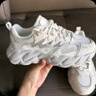 斐樂(lè)（FILA）官方楊冪同款女鞋蕨草鞋2代老爹鞋2025夏季新款透氣休閑鞋運(yùn)動(dòng)鞋 白中白/亮灰-AB 38 曬單實(shí)拍圖