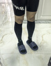 李寧小腿護(hù)腿套男女運(yùn)動(dòng)足籃球登山護(hù)具跑步彈力健身騎行壓力束腿襪套 黑色2只裝【高彈防滑 梯度加壓】 XL （建議體重135-150斤以內(nèi)） 曬單實(shí)拍圖