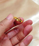 羅威寶格黃金貓眼戒指女一對情侶款999足金520情人節禮物送女朋友老婆 貓眼戒指16號圈口約1.55g 曬單實(shí)拍圖