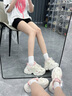 SENMA森馬女鞋夏季2025新款網(wǎng)面透氣厚底增高老爹鞋百搭休閑運(yùn)動(dòng)輕便小白鞋 白紅 （基礎(chǔ)款） 38 曬單實(shí)拍圖