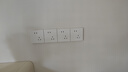 公牛（BULL）開(kāi)關(guān)插座 G12系列 一開(kāi)多控開(kāi)關(guān)奶油風(fēng)大面板開(kāi)關(guān)G12K134 暮雪白  曬單實(shí)拍圖