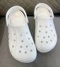 卡駱馳crocs洞洞鞋貝雅男鞋女鞋輕便耐磨一腳蹬拖鞋休閑鞋|10126 白-100 37 /38(230mm) 曬單實(shí)拍圖