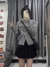 莜仙格2025年新款韓系純欲風(fēng)秋冬穿搭套裝女感溫柔學(xué)院風(fēng)針織開(kāi)衫百搭款 黑色百褶裙 【單件】 L 【建議 100-115斤】 曬單實(shí)拍圖