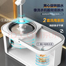 潔仕寶旋轉(zhuǎn)拖把2頭家用一拖凈免手洗省力甩干拖把帶桶套裝拖布吸水墩布 曬單實(shí)拍圖
