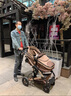 吉寶寶（JBBCN）嬰兒推車可坐可躺減震高景觀嬰兒車0-3歲 一鍵折疊安全提籃 【提籃款+安全座椅】卡其色 曬單實(shí)拍圖