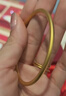 金至尊（3D-GOLD)黃金手鐲古法3D硬足金鐲子素圈手鐲送女友老婆媽媽七夕禮物計價 厚壁款60圈-金重11.97克K117006723 曬單實拍圖