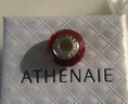 ATHENAIE紅色切面琉璃珠925銀琉璃珠轉運珠diy手串潘家款琉璃珠手鏈珠子 曬單實(shí)拍圖