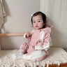 G.DUCKKIDS小黃鴨嬰兒衣服春秋季2025新款新生兒連體衣女寶寶沖鋒衣外出服裝 粉色 66cm 66碼0-3月建議寶寶4-6公斤 曬單實拍圖