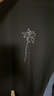 GXG男裝 2024年夏季潮流撞色印花寬松短袖男 黑色 185/XXL 曬單實(shí)拍圖