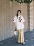 一寸相思拉布布白色短袖t恤女2025新款夏季純棉labubu體恤寬松大碼上衣潮 白色-集合labubu XL (125-145斤） 曬單實拍圖