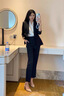 源菲埡黑色七分袖西裝套裝女夏季薄款2025新款高端面試職業(yè)正裝工作服 單件黑色西裝（七分袖） M 曬單實(shí)拍圖
