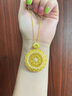 金藝鑫黃金古法足金999如意點(diǎn)贊八寶吊墜項鏈古法點(diǎn)鉆黃金吊墜八寶羅盤(pán) 重約37.48克 寬約36mm多退少補 曬單實(shí)拍圖