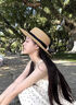 南木熊草帽女帽子防曬帽女士遮陽(yáng)帽太陽(yáng)帽寬檐海邊沙灘帽洋氣款高級感 卡其草帽【黑帶】 曬單實(shí)拍圖