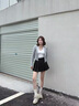 森馬（Semir）外套女短款分割純色小個(gè)子衣服秋季正肩緊身連帽夾克101524108005 曬單實(shí)拍圖