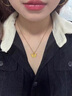 慶語沙金項(xiàng)鏈女鍍18k金無吊墜新款鍍金鏈子掛繩素鏈黃金925彩金鏈?zhǔn)罪?X2137 單水波鏈 送專柜禮盒 曬單實(shí)拍圖