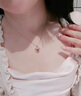彌戀定制照片刻字925銀項鏈女100種我愛你投影吊墜生日禮物送女友 海洋之心【銀白色+彩照模版】 曬單實拍圖