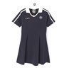 卡帕（Kappa）背靠背夏季運動(dòng)連衣裙女新款休閑純棉短袖收腰網(wǎng)球裙子K0F42QL03 【純棉/親膚/柔軟】暗夜藍黑-906 XL 曬單實(shí)拍圖