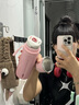 XKJ德國高端保溫杯女生2024新款高顏值316不銹鋼大容量學(xué)生水杯子 女神粉500ml 曬單實拍圖