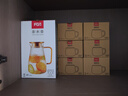 富光 玻璃冷水壺涼水壺家用耐熱高溫大容量泡茶壺涼白開(kāi)水杯家庭套裝 壺2200ml+水杯（6只）+架子+盤(pán)子 曬單實(shí)拍圖