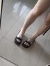 微光里法式厚底黑色拖鞋女夏外穿2025新款仙女風(fēng)氣質(zhì)水鉆沙灘涼拖鞋女鞋 黑色 38 曬單實(shí)拍圖