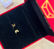 中國黃金（CHINA GOLD）黃金耳釘女足金蝴蝶耳墜高級感耳飾七夕情人節(jié)生日禮物送女友老婆 足金蝴蝶耳釘 約0.5g【一對】 曬單實(shí)拍圖