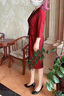 紫魅俏2025年春夏裝新款婚禮媽媽裝連衣裙女氣質(zhì)時尚宴會假兩件遮肚禮服 酒紅色【短袖】 2XL (建議120-130斤) 曬單實拍圖