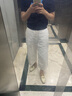 初語(yǔ)牛仔｜棉質(zhì)大闊腿九分褲女2025夏季新款慵懶顯瘦顯瘦褲子 米白色 28 曬單實(shí)拍圖