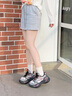 FILAFUSION斐樂潮牌女鞋EVA厚底潮鞋2025夏新款時(shí)尚休閑鞋老爹鞋 微白/斑駁玫瑰紫-WH 36.5 曬單實(shí)拍圖