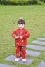 Shining Moment丨金玉滿堂 寶寶周歲禮服純棉兒童漢服紅色新年分體套裝周歲衣服 金玉滿堂-長(zhǎng)袖上衣+長(zhǎng)褲兩件套 90 曬單實(shí)拍圖