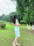 夢嬌法式系腰帶襯衫裙純色通勤連衣裙女2025夏季新款顯瘦遮肚中長裙子 淺綠色 XL 建議110-120斤 曬單實(shí)拍圖