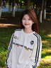 LDBE假兩件長袖t恤女薄款秋季美式復(fù)古潮牌小眾設(shè)計(jì)感運(yùn)動風(fēng)上衣球服 白色 L 【100-120斤】 曬單實(shí)拍圖