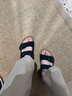 BIRKENSTOCK勃肯德國進口男女款牛皮絨面革軟底Arizona雙扣拖鞋 黑色窄版0951323 38 曬單實拍圖