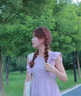 DGOV法式氣質(zhì)小飛袖露背連衣裙女2025年夏季新款月光白仙女蛋糕裙子女 羅蘭紫【有內(nèi)襯】 S 建議100斤內(nèi) 曬單實(shí)拍圖