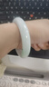 翡笙坊 玉手鐲 緬甸翡翠A貨鐲子冰糯種淺青細潤玉石老坑送媽媽女友禮物 飄綠 56-57（贈送平安扣+鑒定證書） 曬單實拍圖