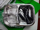 耐吉佳德國自帶可加熱飯盒電熱自熱飯保溫飯盒可插電加熱銷榜新款 【馬卡綠】三格款飯盒+餐具 15分鐘吃熱飯 曬單實拍圖