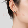 AJIDOU阿吉豆耳環(huán)生日禮物女 復(fù)古彩色水鉆耳環(huán)送老婆 送媽媽 彩色+金色 曬單實(shí)拍圖