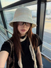 MMOPTOP日系鏤空針織漁夫帽夏季素顏輕薄透氣顯臉小遮陽(yáng)盆帽水桶草帽子 曬單實(shí)拍圖