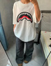 SPRAYGROUND鯊魚(yú)嘴短袖T恤純棉舒適運(yùn)動(dòng)百搭時(shí)尚潮流 WE110201 本白 L 曬單實(shí)拍圖