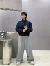 波司登（BOSIDENG）25新款輕薄羽絨服男女情侶短款90絨翻領(lǐng)巴恩風(fēng)保暖夾克B250135333 航線藍(lán)|5A03 S 170/92A 體重約120-140斤 曬單實(shí)拍圖