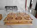 詩(shī)杯尚遠高檔精釀小麥扎啤杯家用冷飲杯果汁杯酒杯套裝創(chuàng  )意金箔水晶啤酒杯 【6只裝+木架】370ml 曬單實(shí)拍圖