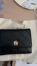 MAKEUP KITTEN錢包女牛皮短款女士零錢包山茶花卡包手拿包生日禮物送女友老婆 黑色 曬單實(shí)拍圖