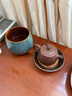 胖東來(lái)同款藤編茶盤(pán)粗陶壺承壺墊復古干泡臺茶承盤(pán)家用紫砂壺底座 古陶石綠壺承+10cm藤墊(200ml) 曬單實(shí)拍圖