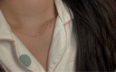 周六福蝴蝶結(jié)黃金項(xiàng)鏈女足金吊墜七夕禮物計(jì)價(jià)A0615486 約3.4g 40+5cm 曬單實(shí)拍圖