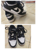 耐克（NIKE）DUNK LOW大童運動(dòng)童鞋熊貓配色復古板鞋CW1590-100 黑白 36碼  曬單實(shí)拍圖